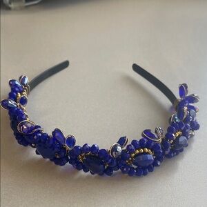 Embellished Blue Crystal Headband